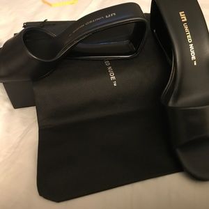 United Nude mobius mid heel black size 6